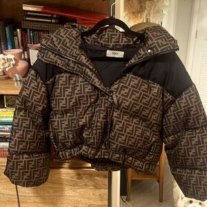 Fendi cropped puffer, read description!